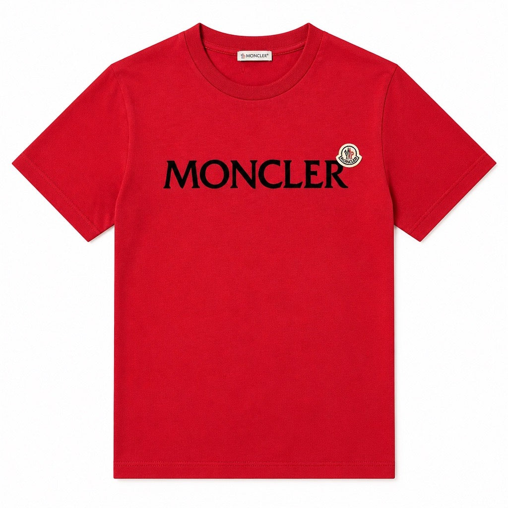 Moncler Flocked Logo Cotton T-shirt