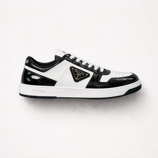 Prada Downtown Leather Low-Top Sneakers