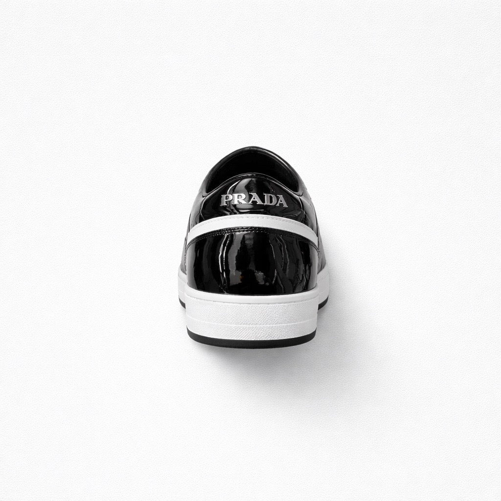 Prada Downtown Leather Low-Top Sneakers